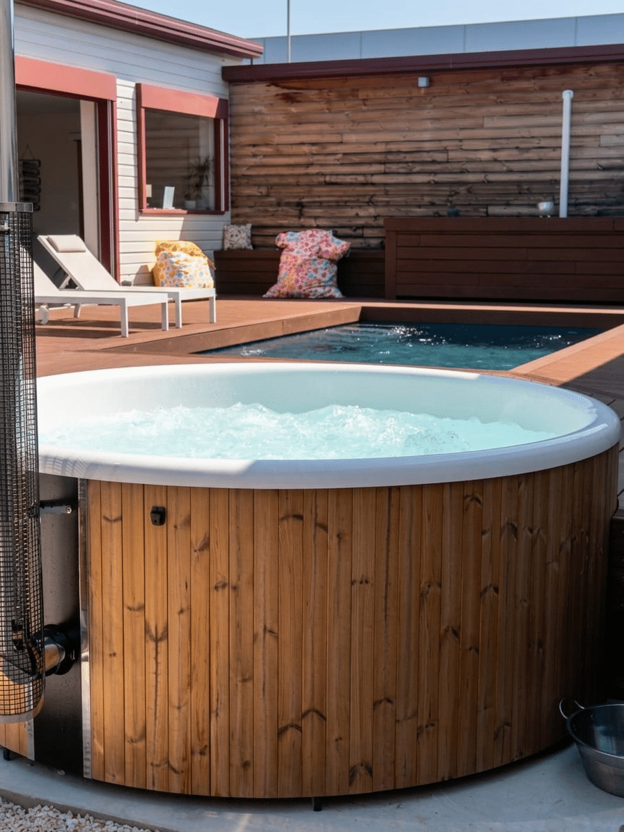 zoom sur le jacuzzi de l'espace relaxation - Nola Beauté